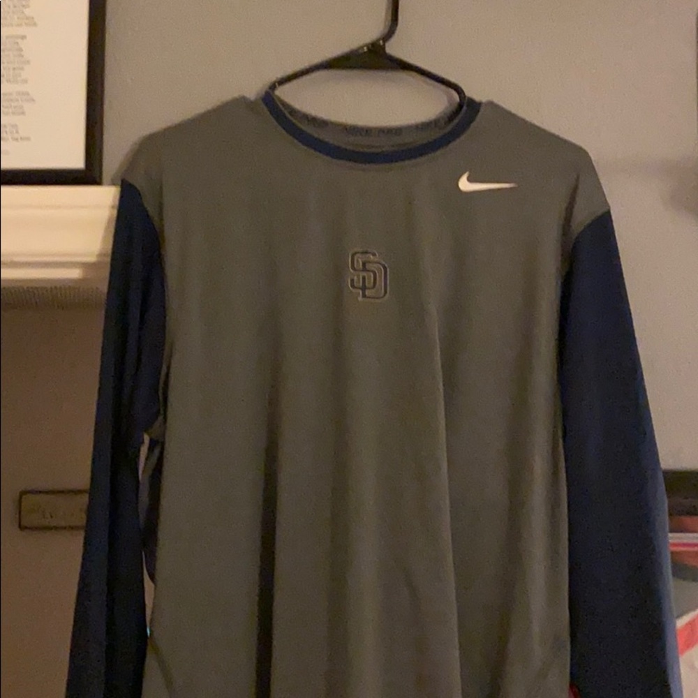 Padres long sleeve dri fit shirt